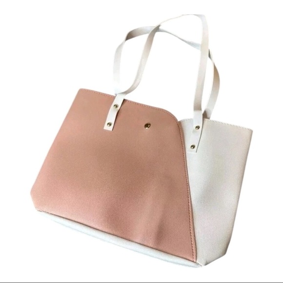 fashion&bag Handbags - Women’s Fashion Shoulder Bag – Leather Purse pink white mtp(29)